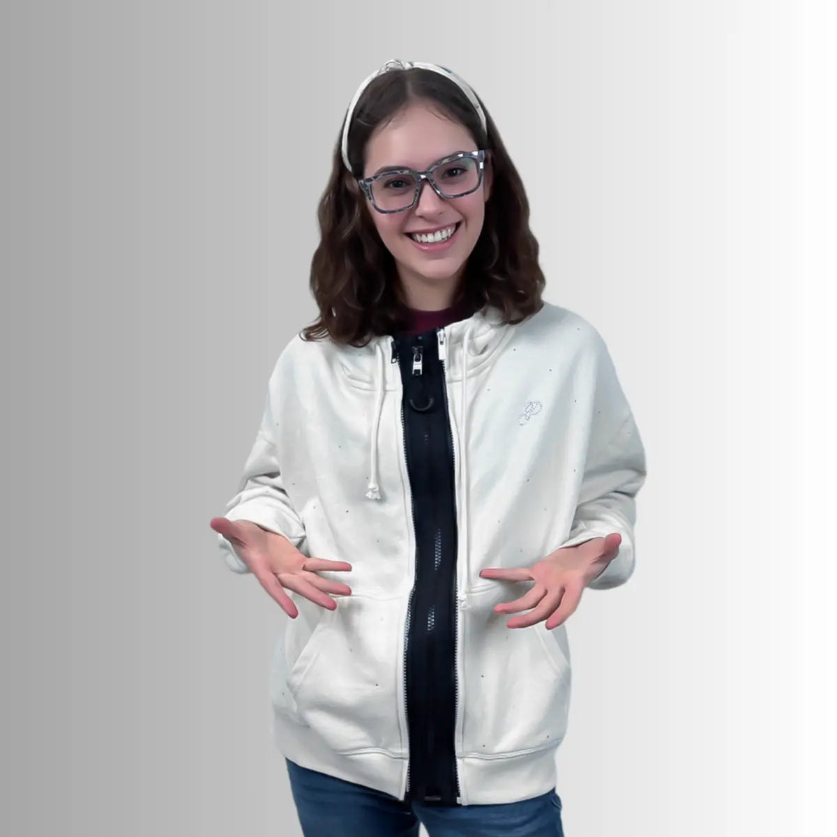 A ZipperBuddy MagZip, a magnetic zipper you zip into the jacket you already own