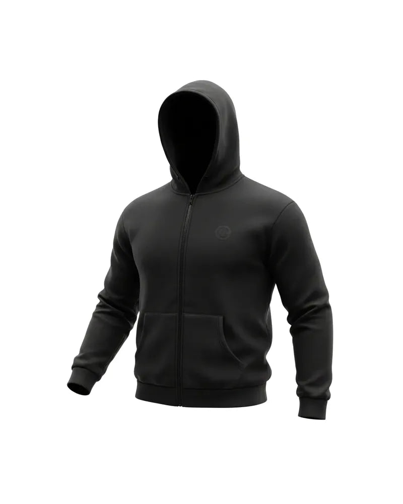 The black FREEDOM Hoodie with MagZip, front view