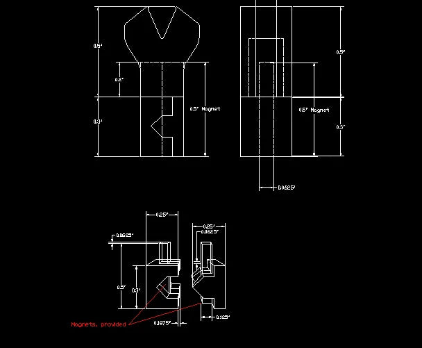Version 1: Scott's first magnetic zipper drawing, from his invention journal